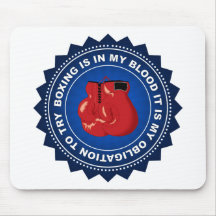 Escudo fantástico del boxeo alfombrilla de raton