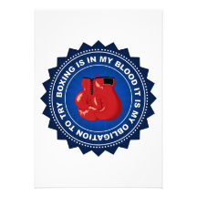 Escudo fantástico del boxeo invitacion personalizada