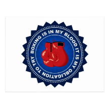 Escudo fantástico del boxeo postal
