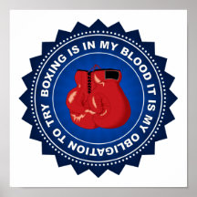 Escudo fantástico del boxeo posters