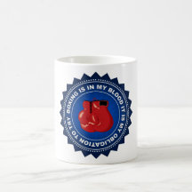 Escudo fantástico del boxeo taza de café