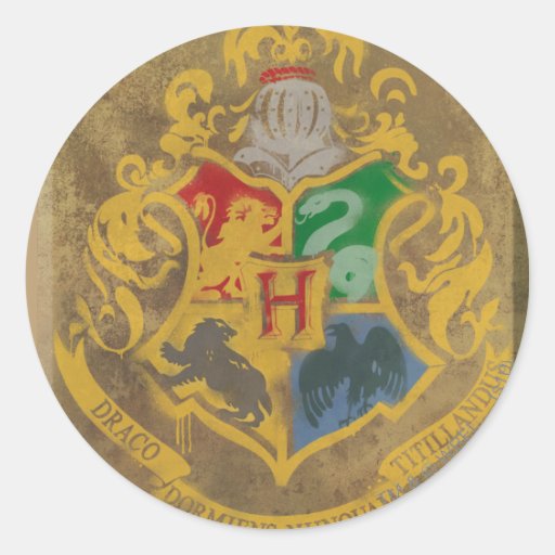 Escudo HPE6 de Hogwarts Pegatinas Redondas