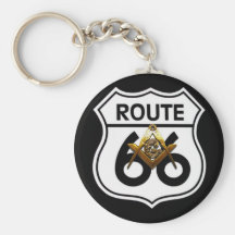 Escudo masónico de la ruta 66 llaveros personalizados