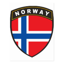 Escudo negro Noruega Tarjetas Postales