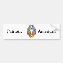 Escudo patriótico etiqueta de parachoque