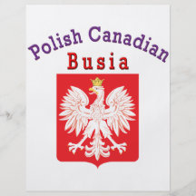 Escudo polaco Busia de Eagle del canadiense Tarjetas Informativas