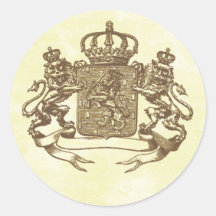 Escudo real pegatinas redondas