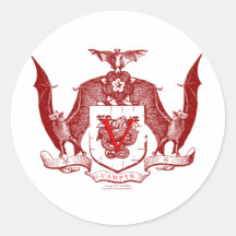 Escudo rojo sangre de Vampyr Etiqueta