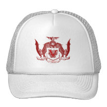 Escudo rojo sangre de Vampyr Gorro De Camionero
