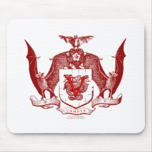 Escudo rojo sangre de Vampyr Tapetes De Ratón