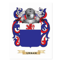 Escudo urbano de la familia (escudo de armas) tarjetas postales