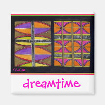 Escudos aborígenes del dreamtime por S Ambrose Imán Para Frigorífico
