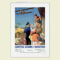 Escuela de Curtiss de la aviación (US02053) tarjetas