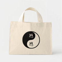 Escuela del graduado de Yin Yang Bolsas Lienzo