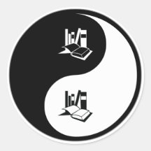 Escuela del graduado de Yin Yang Pegatinas