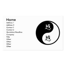 Escuela del graduado de Yin Yang Tarjeta De Visita