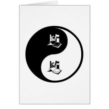 Escuela del graduado de Yin Yang Tarjeton