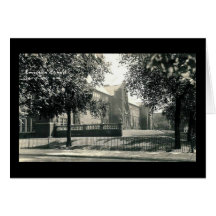 Escuela (en blanco) de Emerson del vintage, Gary A Felicitación