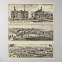 Escuela normal del estado de Kansas Poster