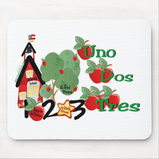Escuela y números Mousepad Alfombrilla De Ratón