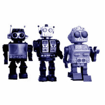 escultura azul de la foto de los robots esculturas fotográficas