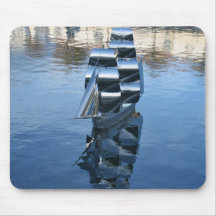 Escultura de acero de un cojín de ratón del barco  tapete de ratón