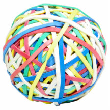 Escultura del imán de la bola de Ruberbands Esculturas Fotográficas