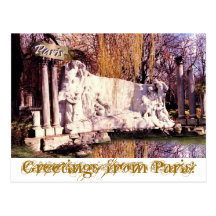 Esculturas y columnas de París Tarjeta Postal