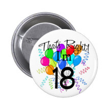 Ése correcto que soy 18 - cumpleaños pins