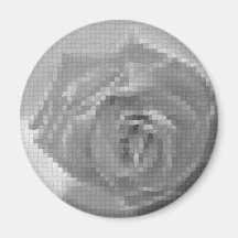 Esencia del mosaico de 3 color de rosa imanes de nevera