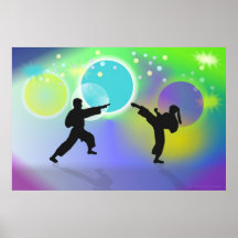 Esferas del poster de los artes marciales