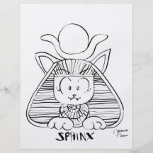 Esfinge linda tarjetas publicitarias