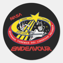 Esfuerzo del STS 123 Pegatina Redonda