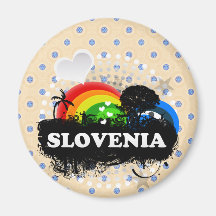 Eslovenia con sabor a fruta linda iman de frigorífico