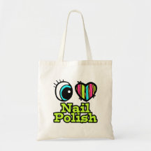Esmalte de uñas brillante del amor del corazón I d Bolsas