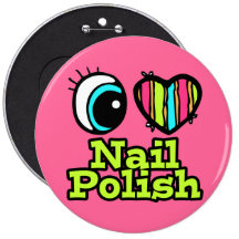 Esmalte de uñas brillante del amor del corazón I d Pin