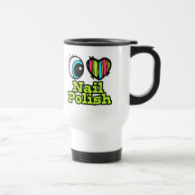 Esmalte de uñas brillante del amor del corazón I d Taza