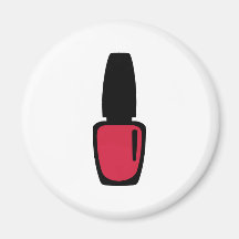 Esmalte de uñas rojo imán de frigorífico