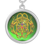 Esmeralda verde de los DRAGONES GEMELOS Collar Personalizado