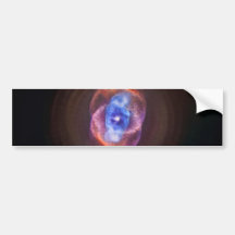Espacio de la nebulosa del ojo de gato etiqueta de parachoque