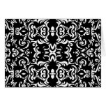 Espacio en blanco blanco del negro del diseño del  felicitación