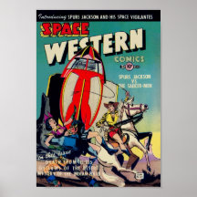 "Espacio occidental" de arte cómico de la época do Posters