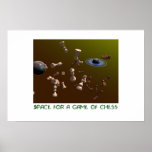 Espacio para un juego del ajedrez poster