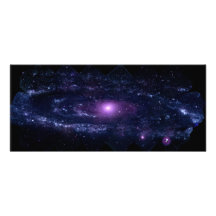 Espacio púrpura ultravioleta de la galaxia del And Fotografia
