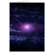 Espacio púrpura ultravioleta de la galaxia del And Felicitacion
