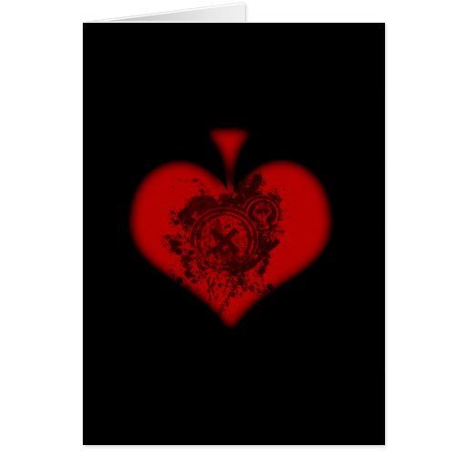Espada roja del Grunge Felicitación