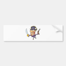 Espada y arma de Brandshing del pirata Pegatina De Parachoque