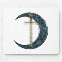 Espada y luna célticas tapete de raton