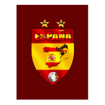 España 1964 2008 escudos del emblema del futbol de tarjeta postal
