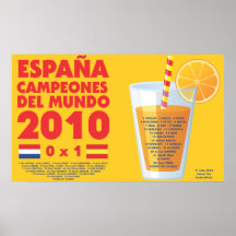 España 2010 World Champions Futbol Poster